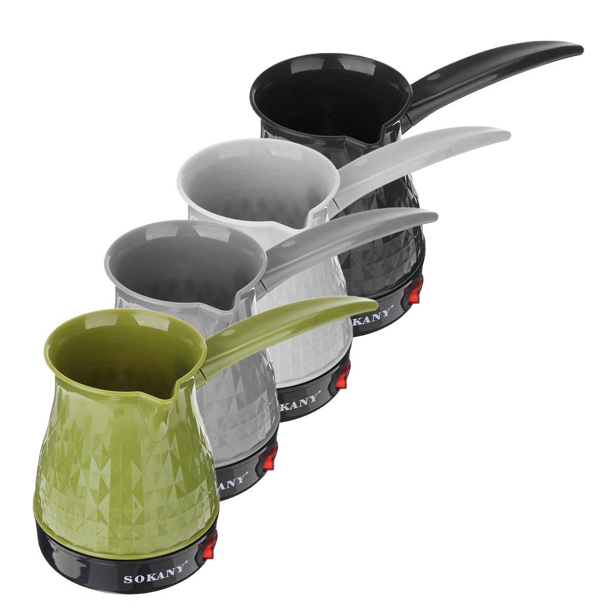 Cross-border sokany219 Turkish coffee pot, electric tea and milk pot, stainless steel separated Italian Mocha pot details Picture