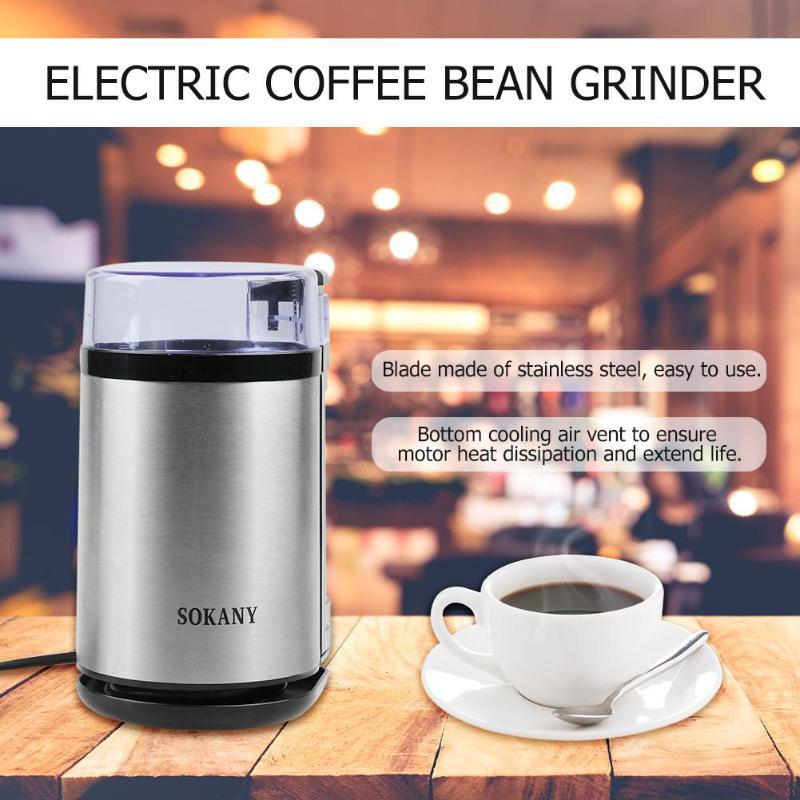 sokany3001S磨豆机电动咖啡豆研磨机家用小型粉碎机咖啡机磨粉机