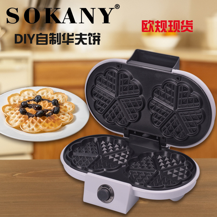 Cross-border sokany510 Household double-sided heating waffle machine, egg roll machine, egg waffle muffin machine, cake machine