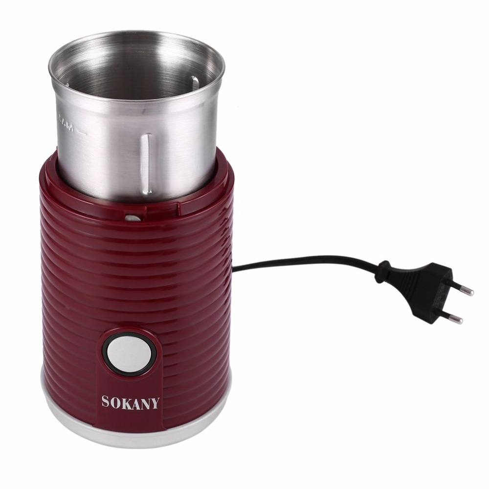 Cross-border sokany coffee grinder, electric coffee bean grinder, household small crusher, stainless steel coffee Specification image