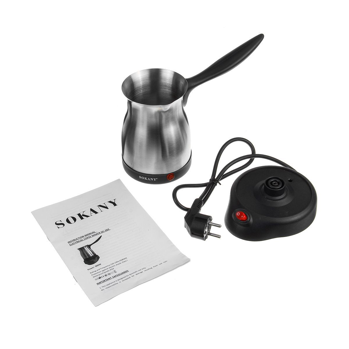 Stainless steel 203 Turkish coffee pot, electric heating yellow wine brewing pot, stainless steel detachable Italian mocha pot Application Scenario