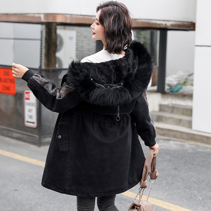 The 2020 winter new women's clothing fleece warm denim short jacket with fox fur collar and detachable Application Scenario