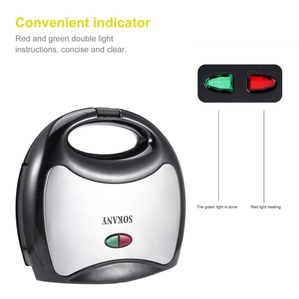 Cross-border bestseller sokany102 Luxury stainless steel triangular home sandwich toaster and sandwich toaster Item Picture