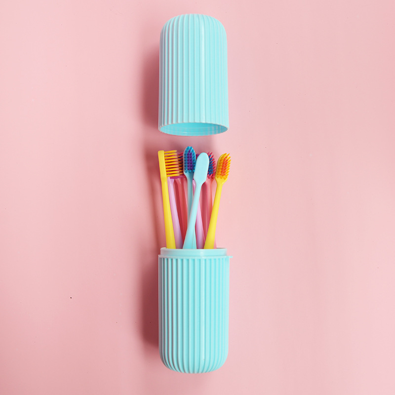 Douyin's same style macaron toothbrush set for adults, 8-piece soft bristles, travel set, portable, OEM customized Application Scenario
