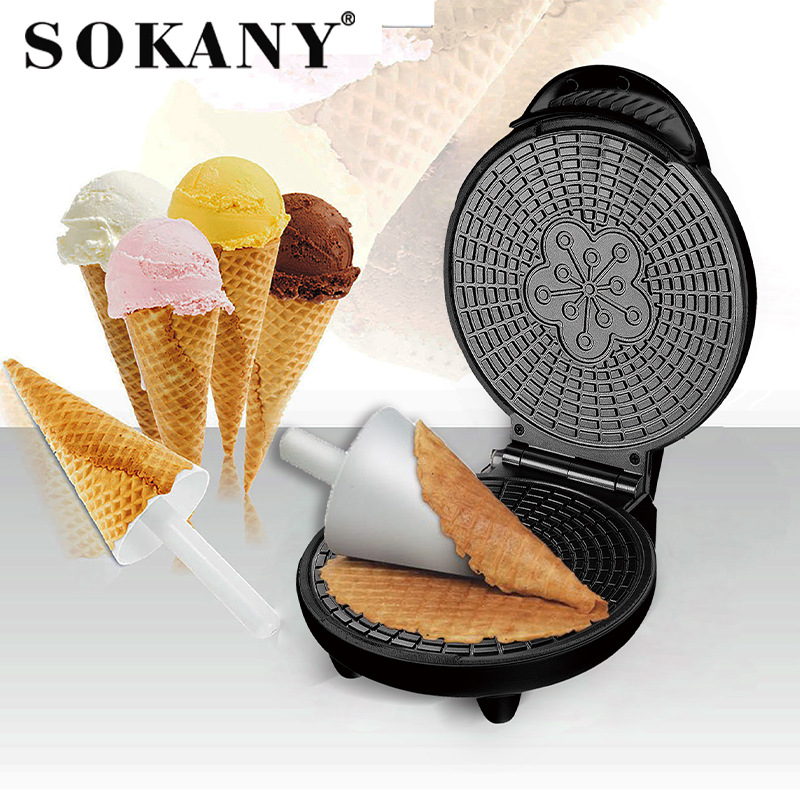 [Cross-border Exclusive] SOKANY109 Thin Pancake Egg Roll Electric Pancake Stand Waffle Cone Manufacturing Double-sided Heating Machine