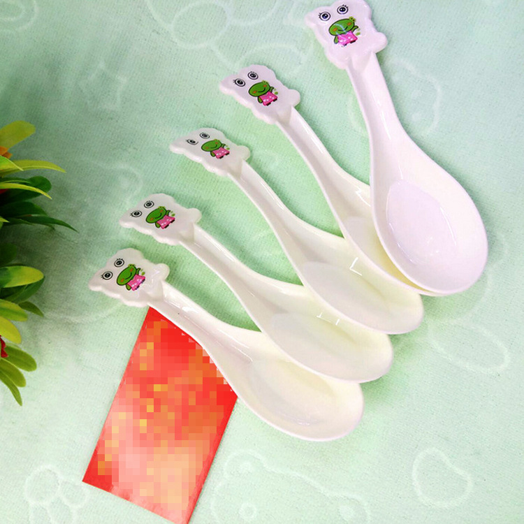 5 fashionable, cute and creative frog spoons, multi-functional plastic rice serving spoons, rice serving leaf spoons, factory direct sales details Picture