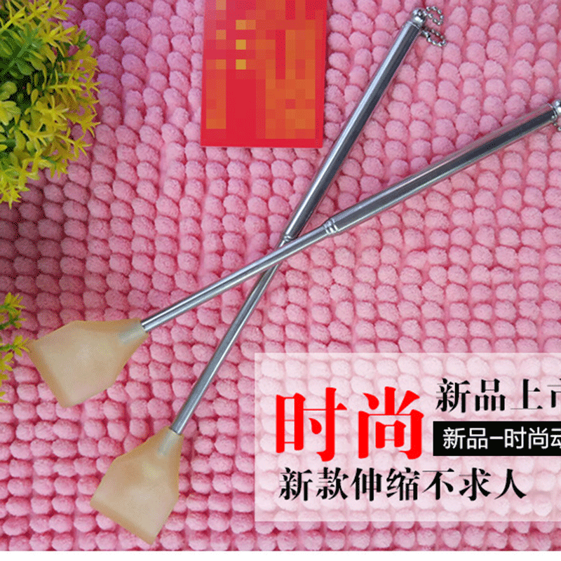 新款痒痒挠现货金属杆伸缩不求人痒痒挠四节长把挠痒抓痒定制批发