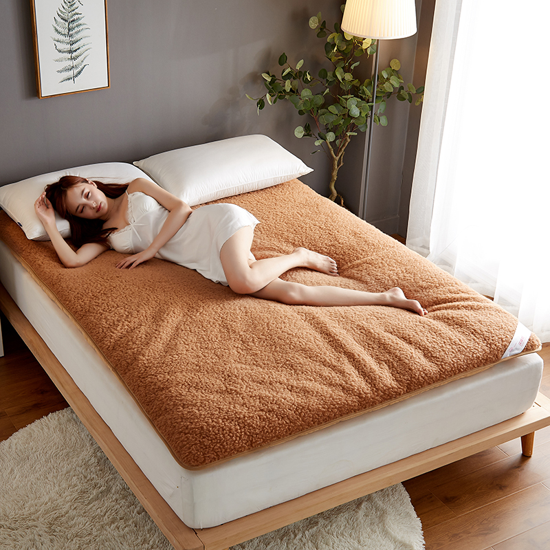 New 100% Australian wool soft mattress, camel-colored tatami mattress