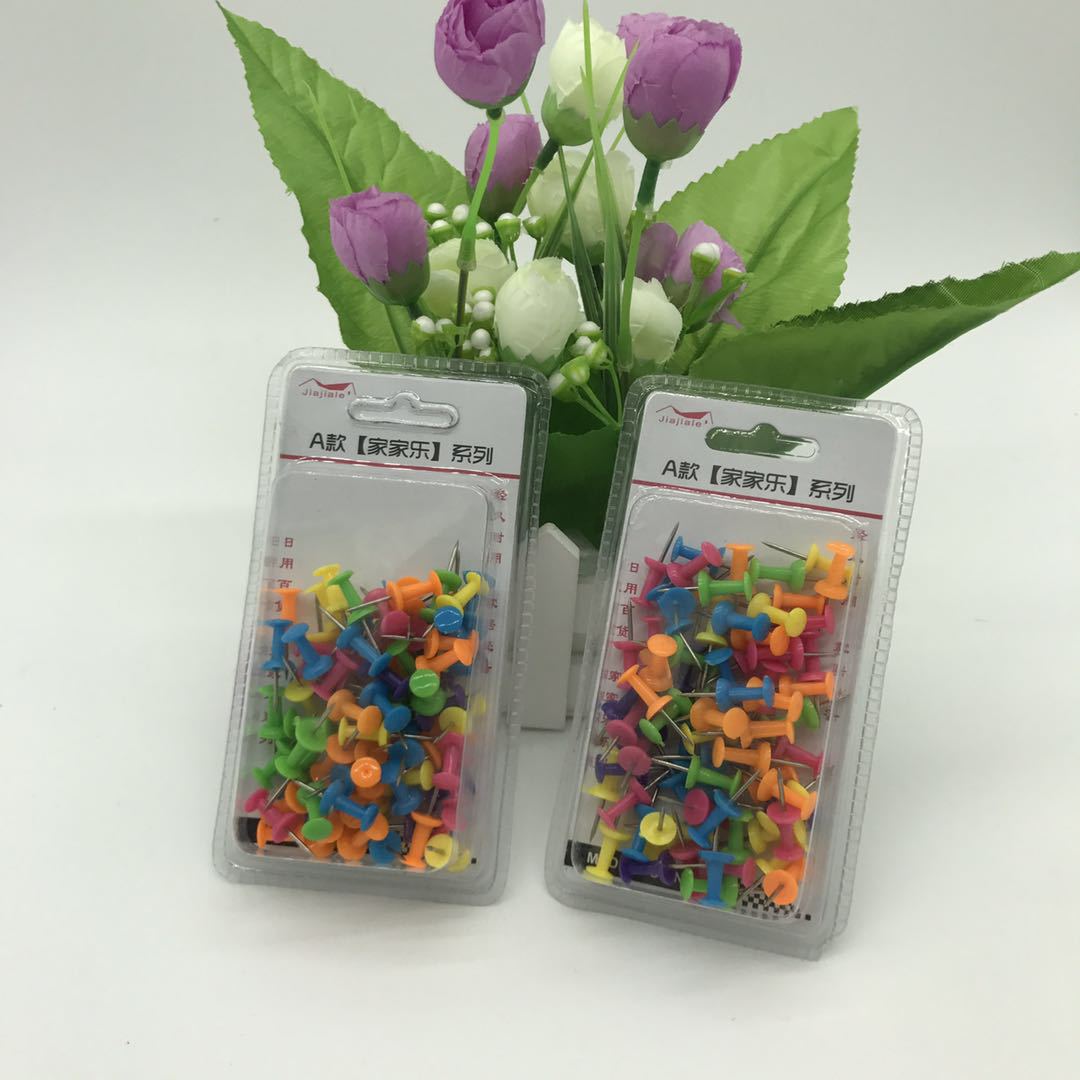 Manufacturers direct cork board message board thumbtack color I-nail painting thumbtack cork nail bag wholesale