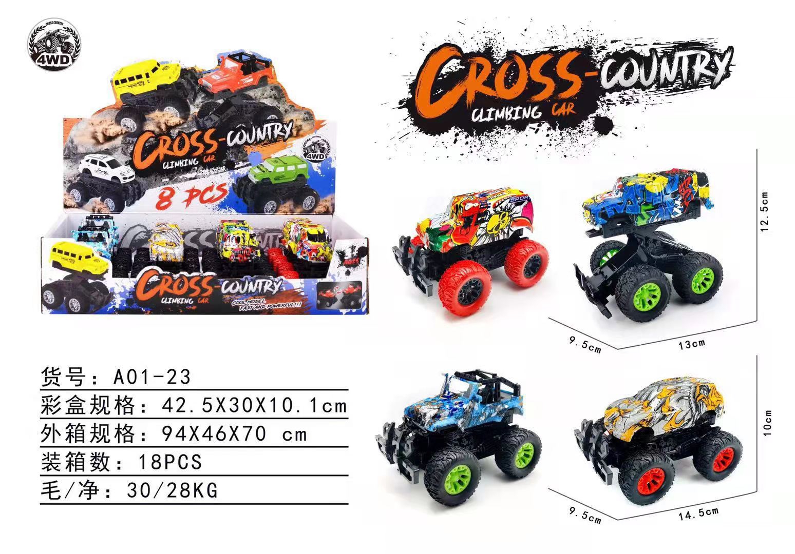 Factory direct sales of novel off-road vehicles, toy cars, inertial bouncing, graffiti, collision deformation, climbing vehicles, and hot sales at street stalls Application Scenario