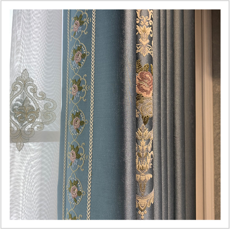 High-end European jacquard curtain fabric for luxurious sunshade and heat insulation, seamlessly thickened for bedrooms and living rooms Specification image
