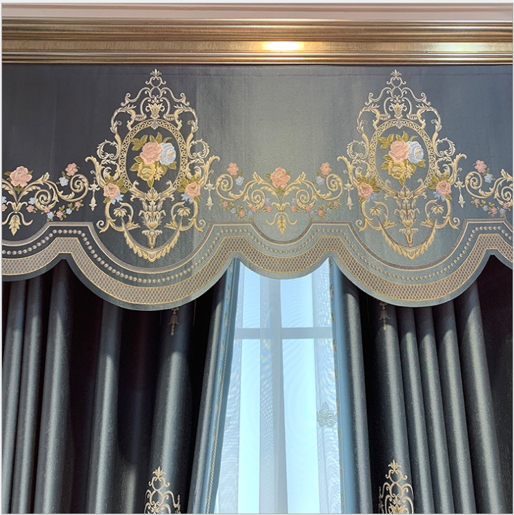 High-end European jacquard curtain fabric for luxurious sunshade and heat insulation, seamlessly thickened for bedrooms and living rooms Application Scenario