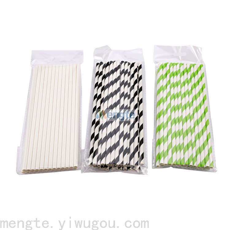 Paper Straw Environmentally Friendly Straw Degradable Straw Yiwu Paper Straw Milk Tea Straw Party Straw Color Straw Application Scenario