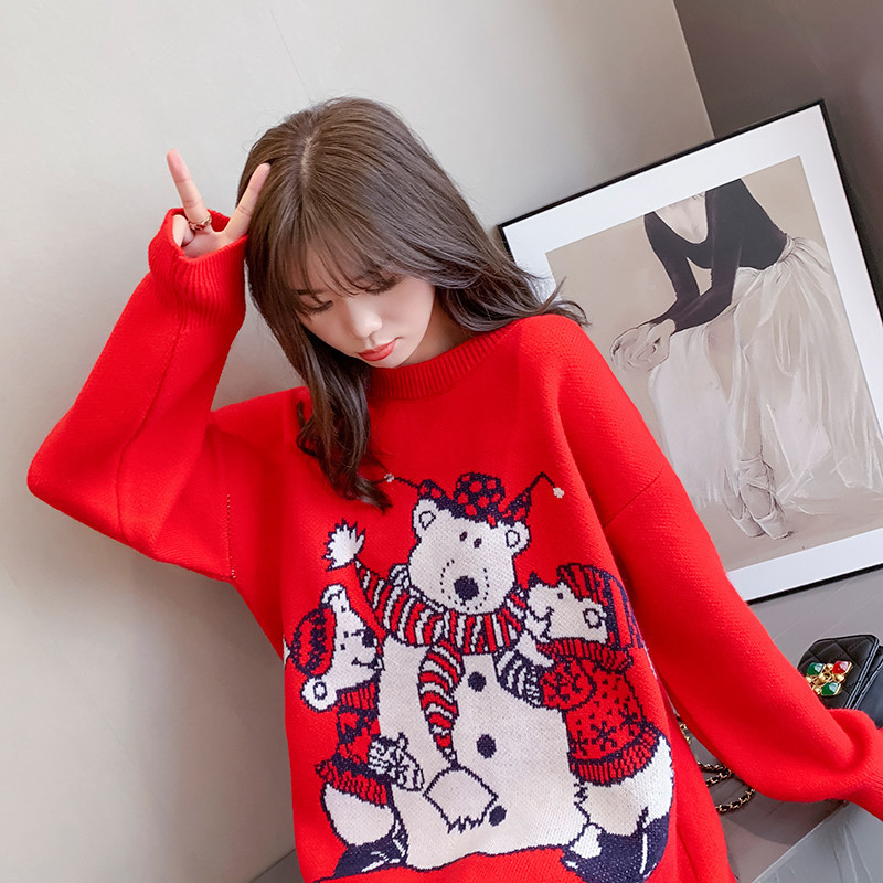 The new autumn and winter 2020 collection features a versatile pullover sweater for women, a loose and laid-back style, and a long-sleeved knitted top with a Hong Kong flavor