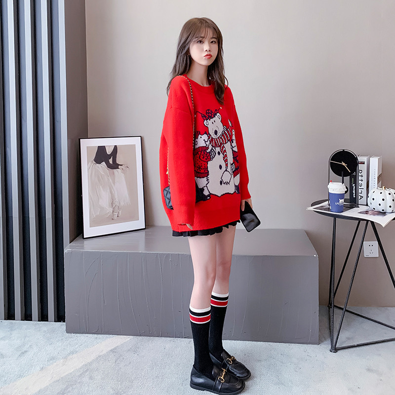The new autumn and winter 2020 collection features a versatile pullover sweater for women, a loose and laid-back style, and a long-sleeved knitted top with a Hong Kong flavor details Picture