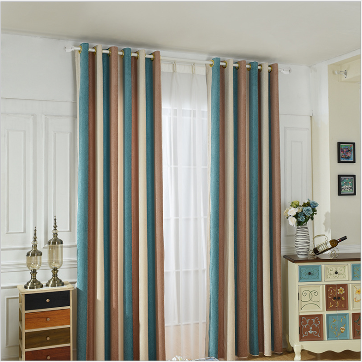 Manufacturers direct double-sided thickened Chenille sound insulation solid color simple bedroom curtains thumbnail