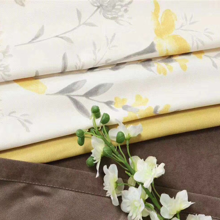 A fresh and light-blocking bedroom with a combination of Sephunni curtain fabric and printed country flowers details Picture