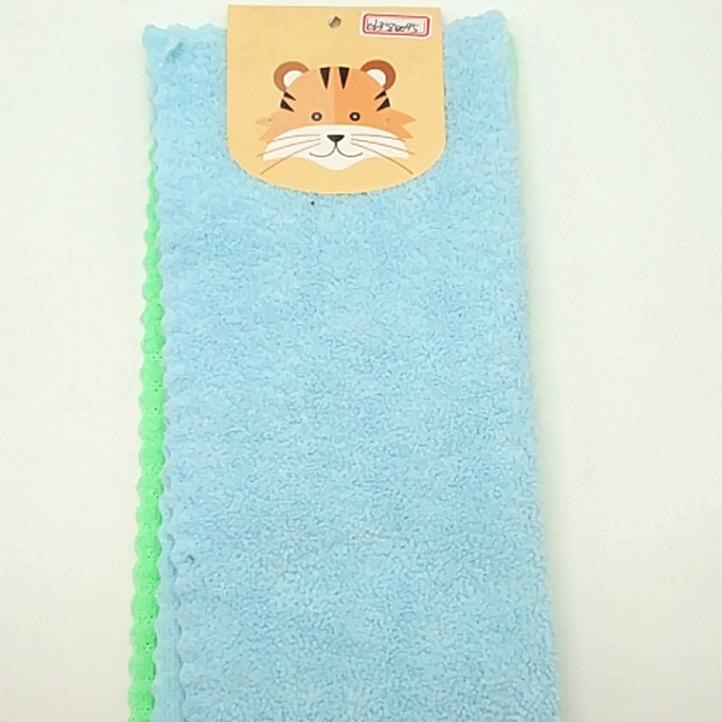 Sunshine Department Store 30*30cm hanging card towel, colored microfiber cleaning cloth, absorbent and non-shedding dish towel