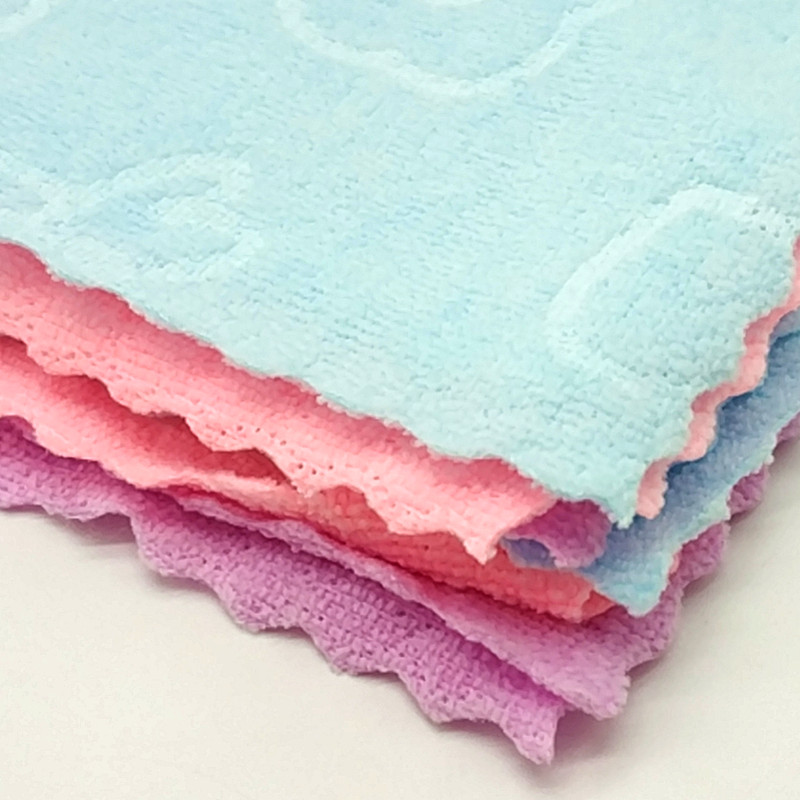 Sunshine Department Store 25*25cm hanging card 6 ultra-fine fiber cleaning cloths, super absorbent and non-shedding cleaning dishcloths Specification image