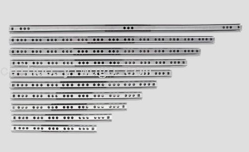 17mm two-section drawer slide rail steel ball double-pull side-mounted guide rail, silent mini bidirectional, 0.8mm thick Item Picture