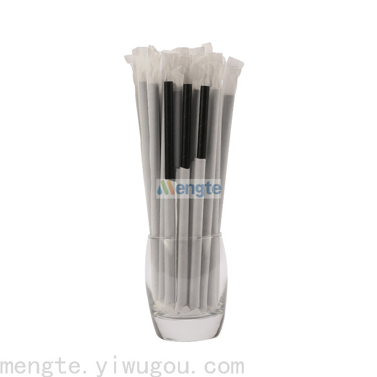 Yiwu Paper Straw Yiwu Environmental Straw Yiwu Degradable Straw Solid Color Straw Paper Wrapped Straw details Picture