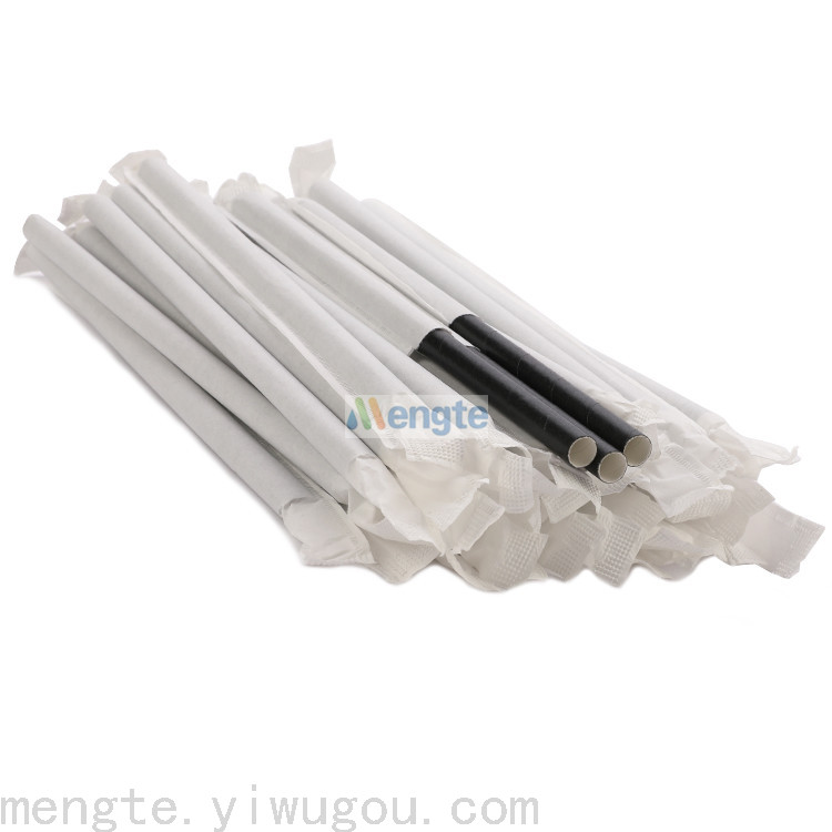 Yiwu Paper Straw Yiwu Environmental Straw Yiwu Degradable Straw Solid Color Straw Paper Wrapped Straw