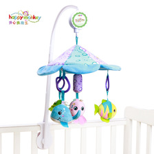 新款新生婴儿床铃 婴幼儿玩具0-3岁床头音乐旋转摇铃安抚哄娃神器