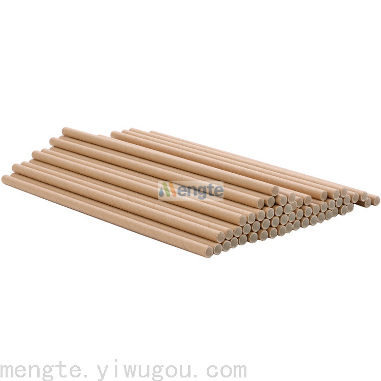 Degradable Straw Straw Wood Straw Straw Brown Paper Straw Straw Brown Paper Straw Straw Environmental Straw Hotel Catering Pie Supplies