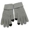 Wholesale of new men's and women's fleece gloves, autumn and winter cold-proof and warm knitted gloves, touch screen woolen gloves Item Picture