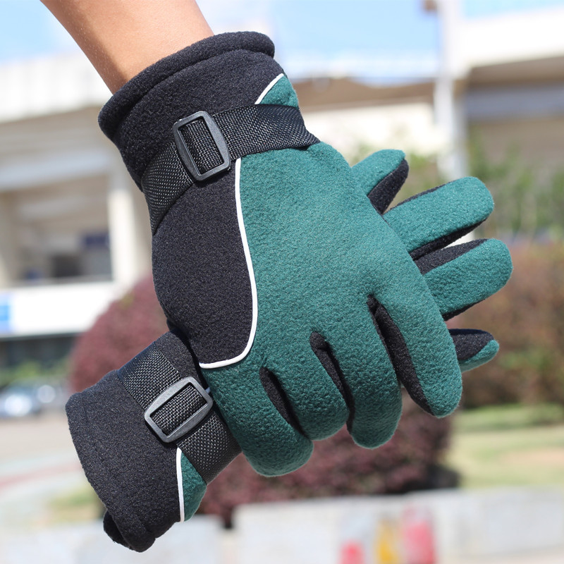 Autumn And Winter New Men's Fleece Warm Gloves New Windproof Fleece Motorcycle Cold Gloves Wholesale Specification drawing
