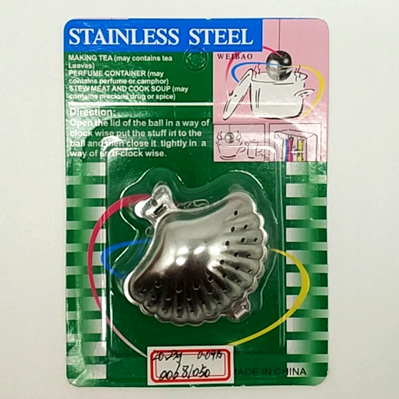 Sunshine Department Store BS-8009 Suction Card Shell Chain Flavor Treasure Tea Brewer, Seasoning Ball Tea strainer