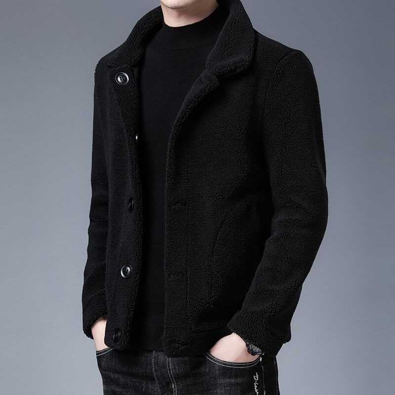 Men's leather jacket winter new style with fleece, live-streaming sales, slim short two-wear leather winter coat with thickened thickness Application Scenario
