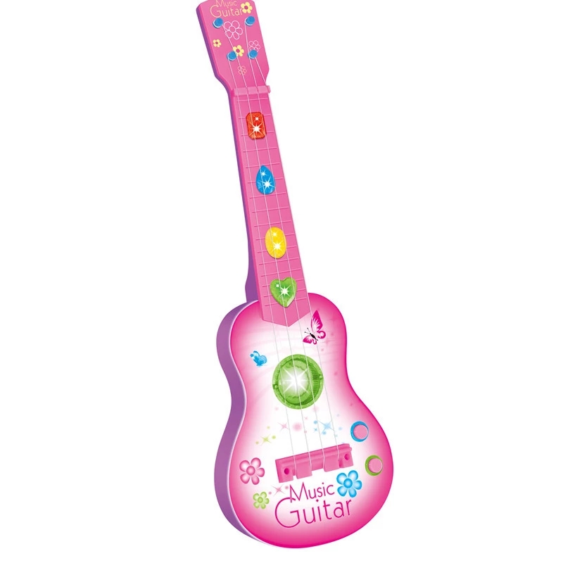 Factory direct sales of playable simulation ukulele mini guitars, children's early education music, street stalls, musical instrument toys details Picture