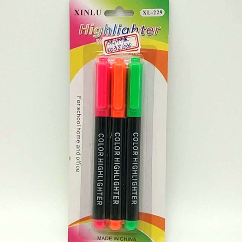 Sunshine Department Store XL-229 Vacuum Card 4,3pcs Highlighters, student markers, office supplies details Picture