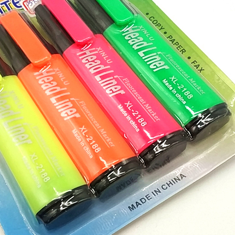 Sunshine Department Store XL-2188A card 4pcs Highlighters, student office supplies Application Scenario
