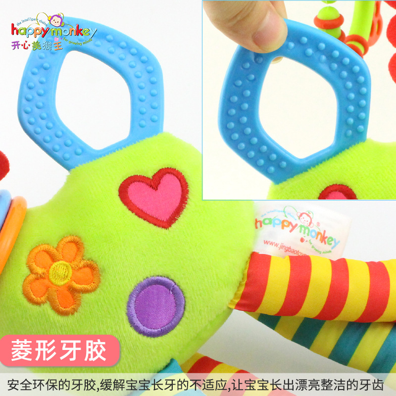 Factory direct supply of Xiangzhi baby stroller hanging toys, 0-1 year old safety teething rings, giraffe bed bells Specification image