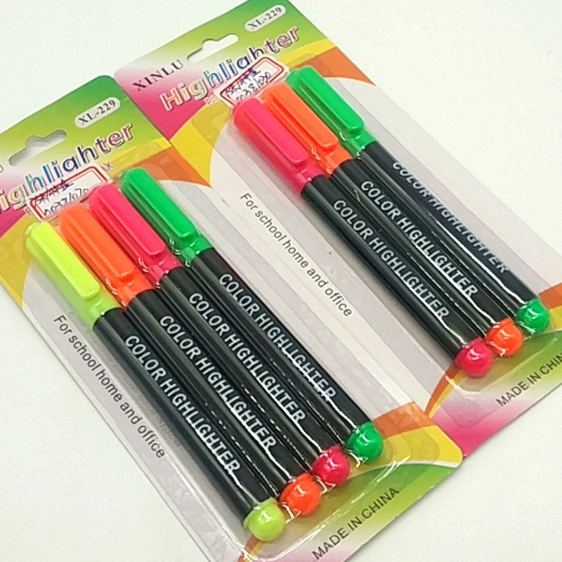 Sunshine Department Store XL-229 Vacuum Card 4,3pcs Highlighters, student markers, office supplies Application Scenario
