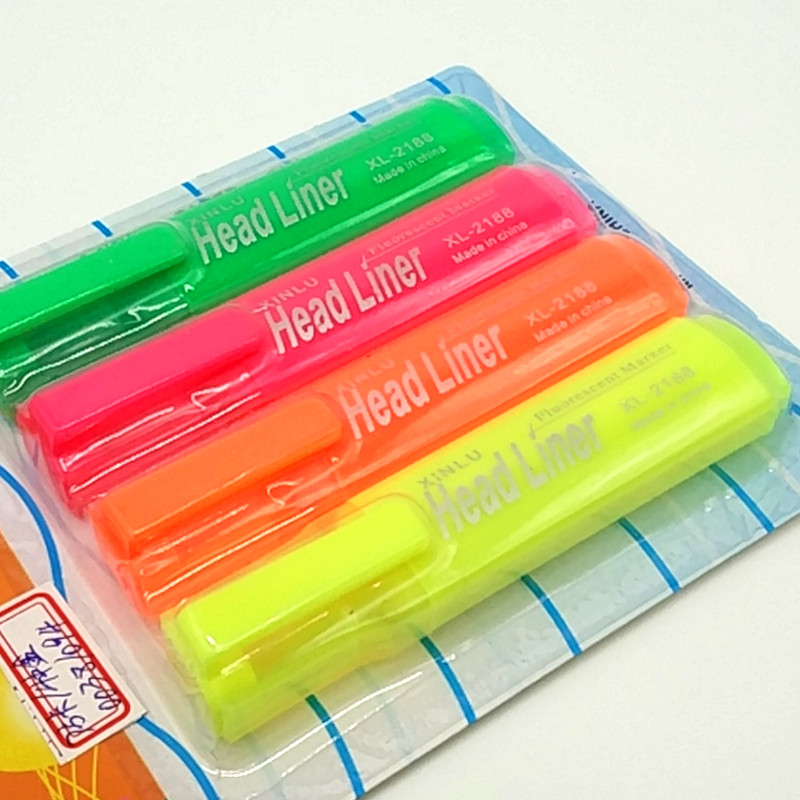 Sunshine Department Store XL-2188 card 4pcs Highlighters, student office supplies details Picture