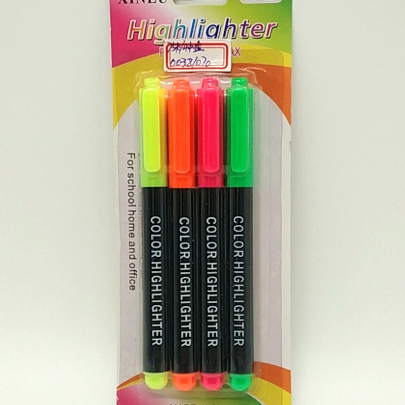 Sunshine Department Store XL-229 Vacuum Card 4,3pcs Highlighters, student markers, office supplies