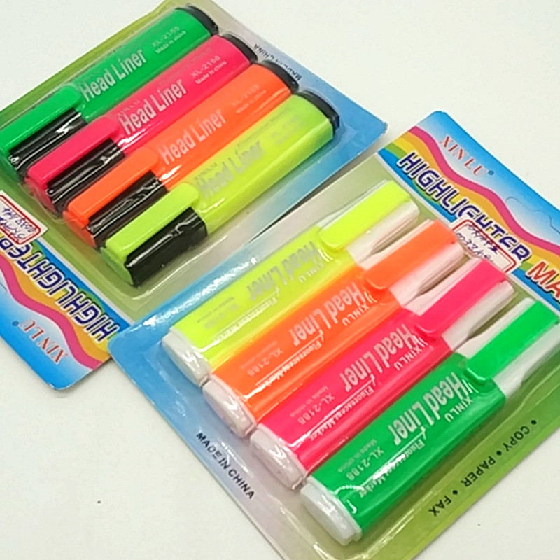 Sunshine Department Store XL-2188A card 4pcs Highlighters, student office supplies Specification image