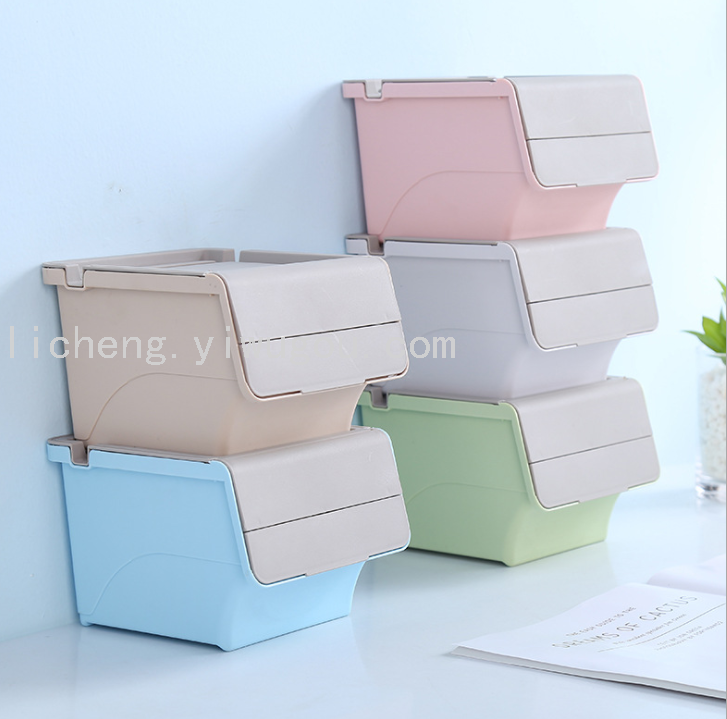 Nordic color caja de almacenamiento de plástico caja de almacenamiento de escritorio multifuncional studentoffice papelería caja de almacenamiento details Picture