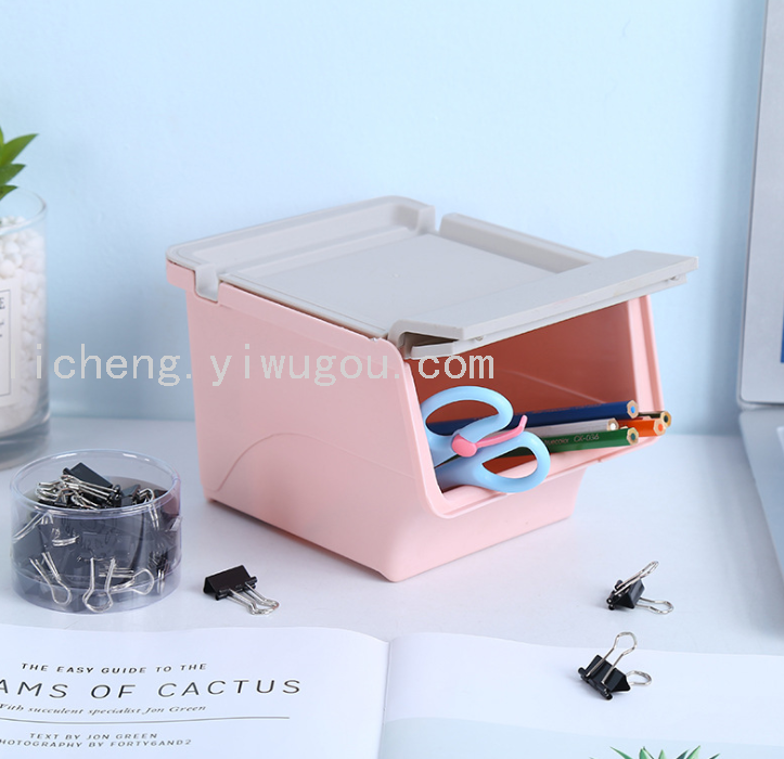 Nordic color caja de almacenamiento de plástico caja de almacenamiento de escritorio multifuncional studentoffice papelería caja de almacenamiento Application Scenario