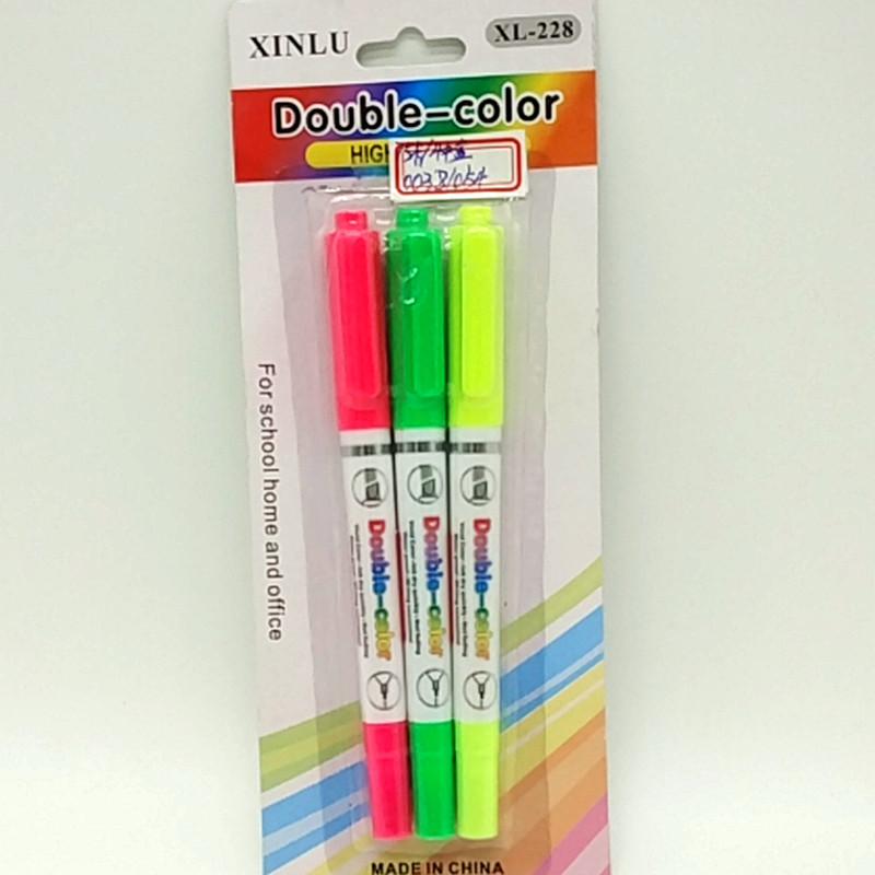 Sunshine Department Store XL-228 card-absorbing double-headed color highlighters, student markers, watercolor pens, office supplies details Picture