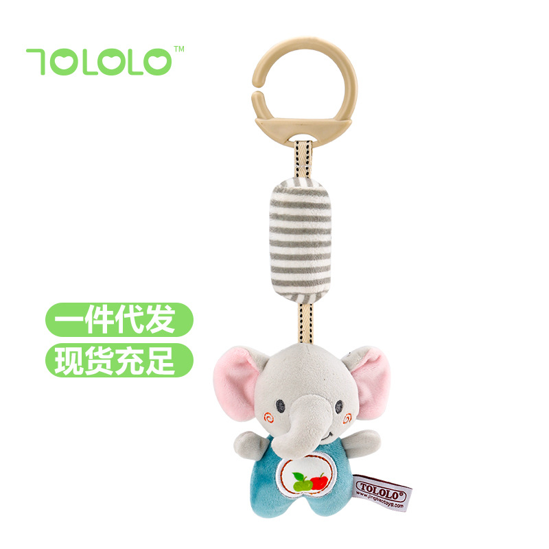 厂家直销宝宝玩具毛绒幼儿风铃安抚车床挂新生儿床铃