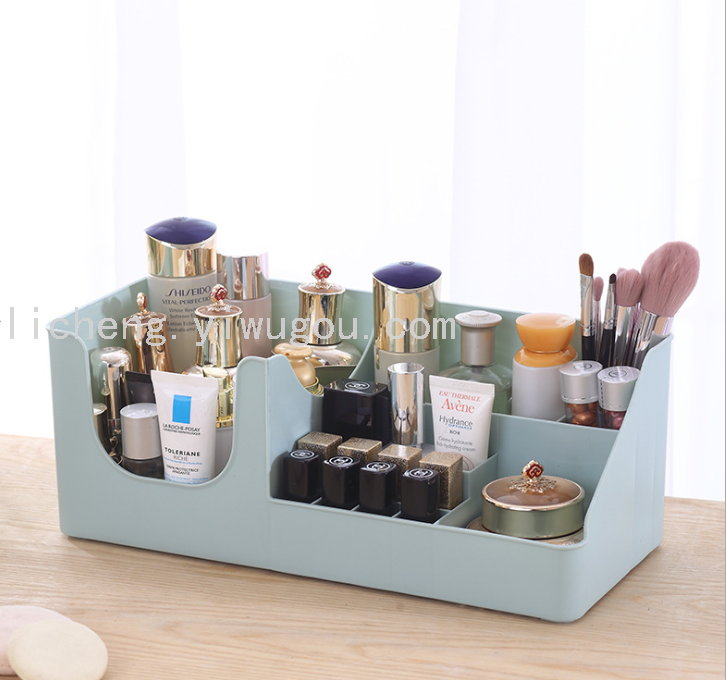 35823 Cosmetics Storage Box, female student dormitory desktop, simple large cosmetics box, dressing table, skin care products and facial masks shelf Specification image