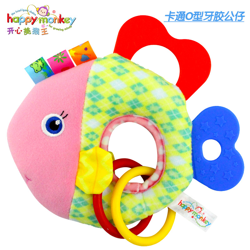 Baby teething ring plush toy, baby hand ring, newborn comfort doll Application Scenario