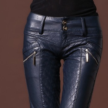 New tight-fitting spring and autumn leggings for women, PU leather fleece skinny pants, new thickened large-sized leather pants, wholesale from the manufacturer Application Scenario