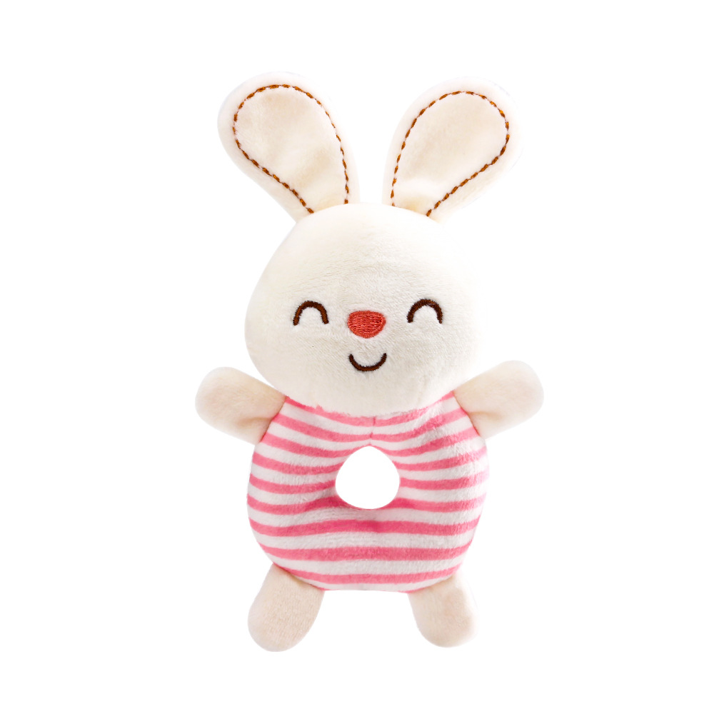 Newborn toys: 0-3-6 months plush hand-held toys for 1-year-old babies, educational baby hand-cranked bells Item Picture