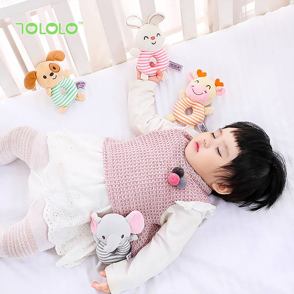 Newborn toys: 0-3-6 months plush hand-held toys for 1-year-old babies, educational baby hand-cranked bells Specification image