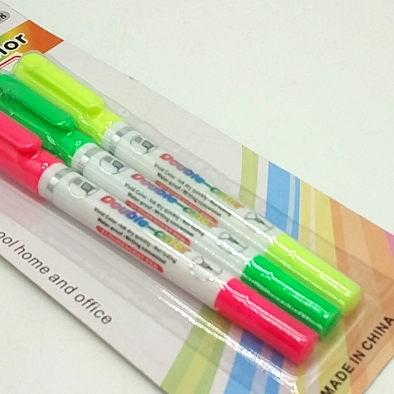 Sunshine Department Store XL-228 card-absorbing double-headed color highlighters, student markers, watercolor pens, office supplies Application Scenario